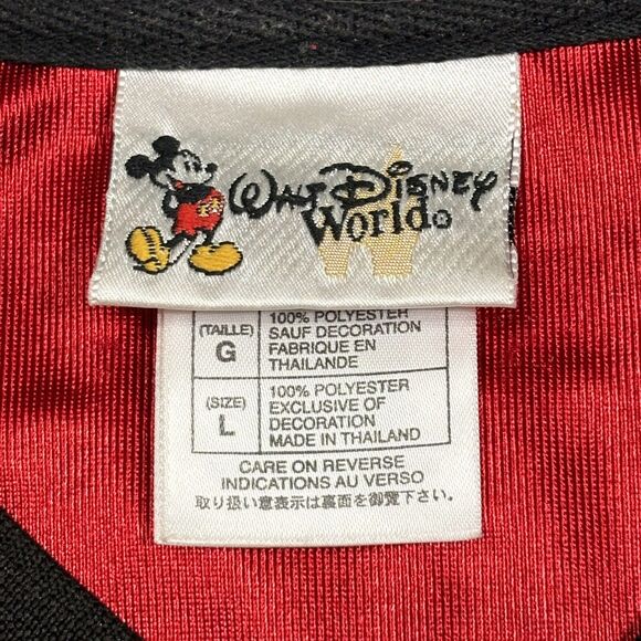 Disney World Jersey Mens Large Red Grumpy #7 In The Game Embroidered Football - Picture 11 of 15